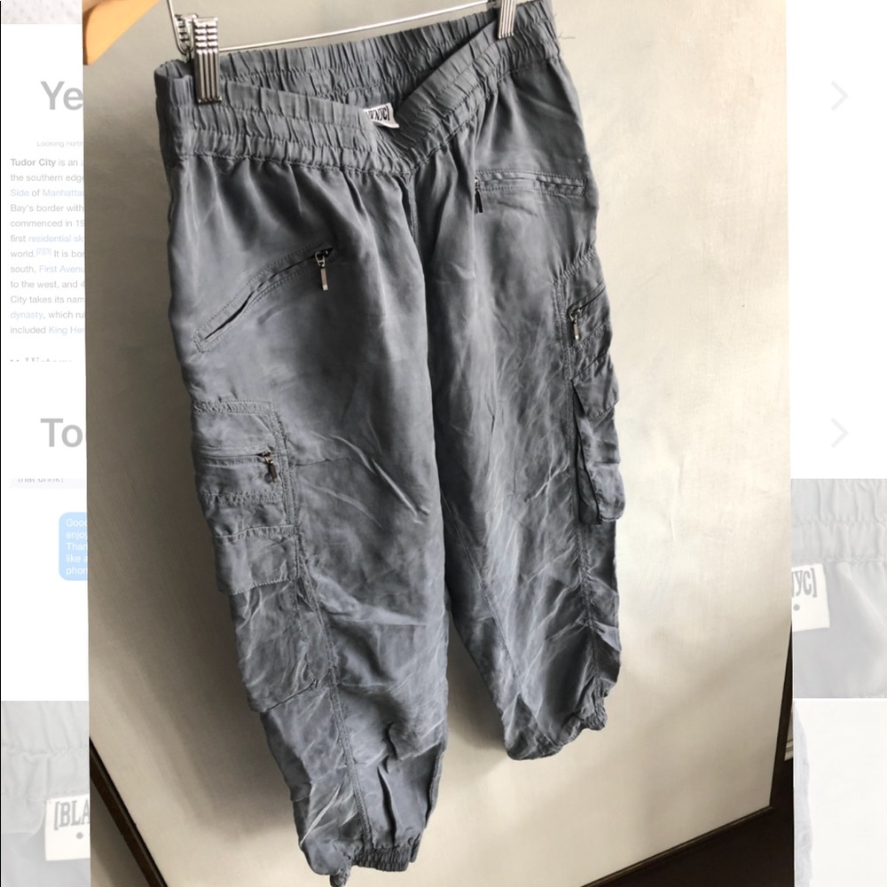 Silk cargo pants